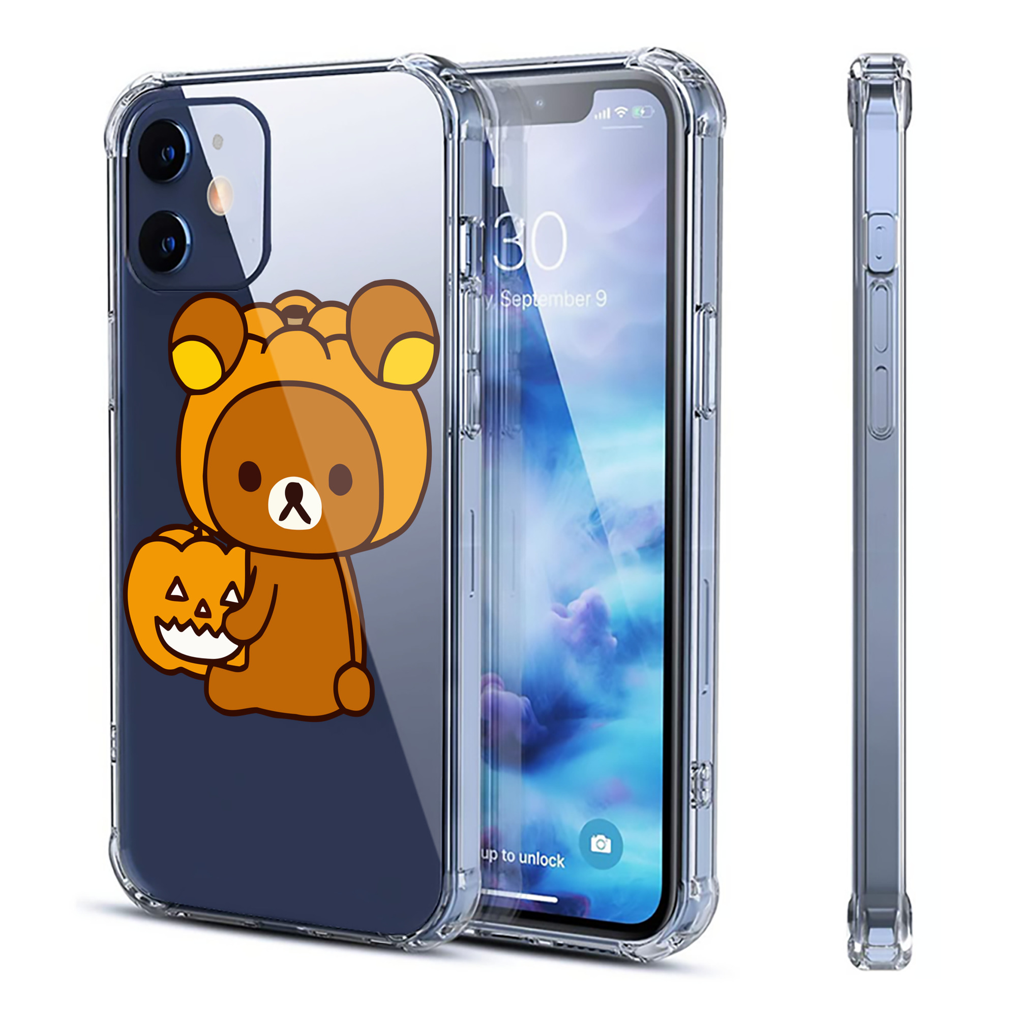 （画像用） リラックマ リラックマ キイロイトリ Rilakkuma Korilakkuma Kiiroitori 【iPhone 12シリーズ対応】透明スマホケース（クリアソフトケース）